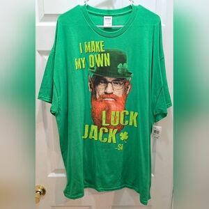Duck Dynasty Gildan Green 'Luck Jack' Graphic Tee 2xl